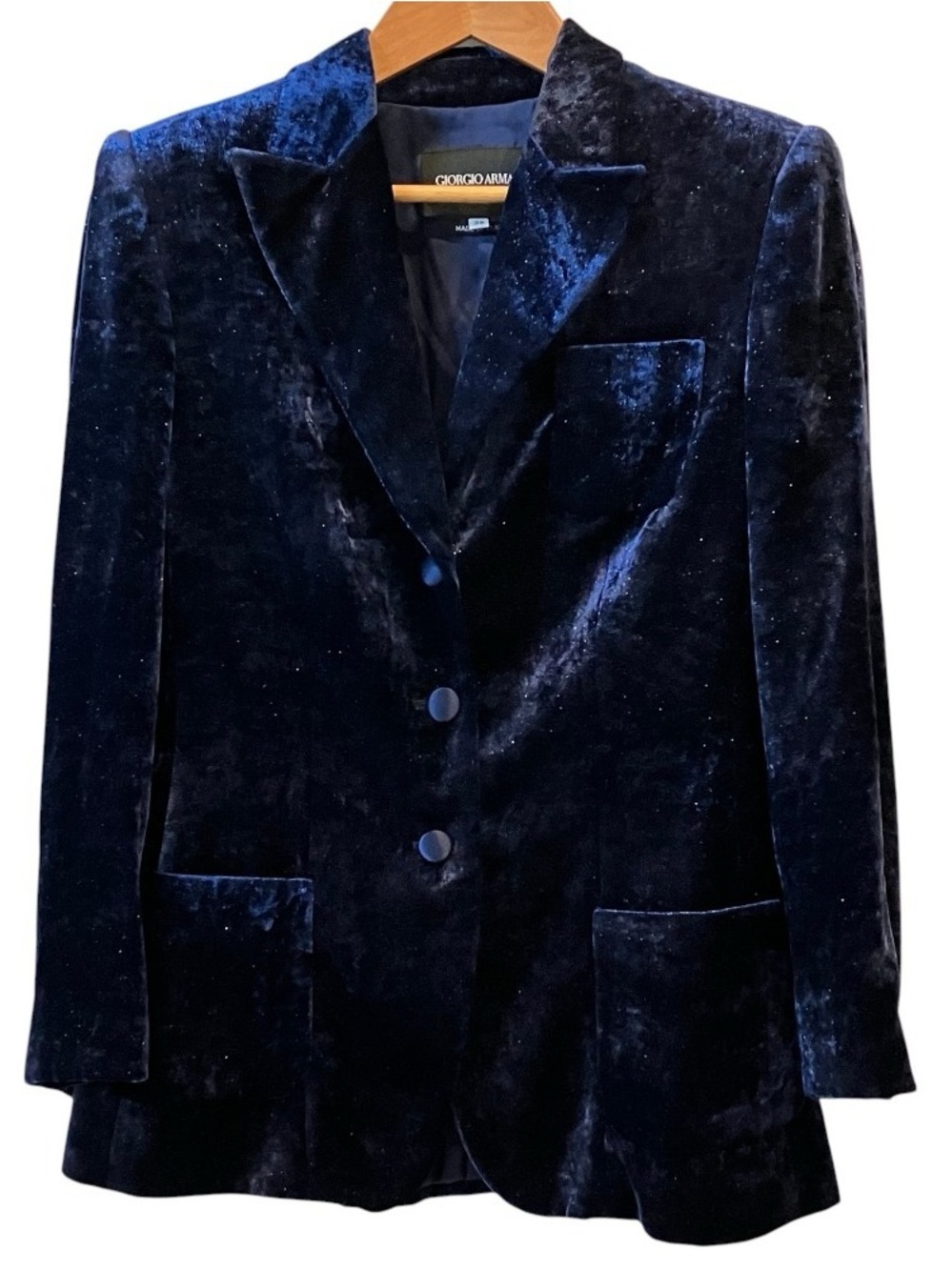 Giorgio Armani Deep Blue Velvet Jacket